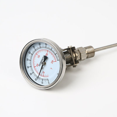 Bimetallischer Thermometer-Temperatur-Messgerät-Edelstahl der Wärmeübertragungs-100mm